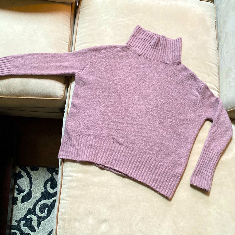 Cynthia Rowley Boxy Cut Mock Turtleneck Sweater